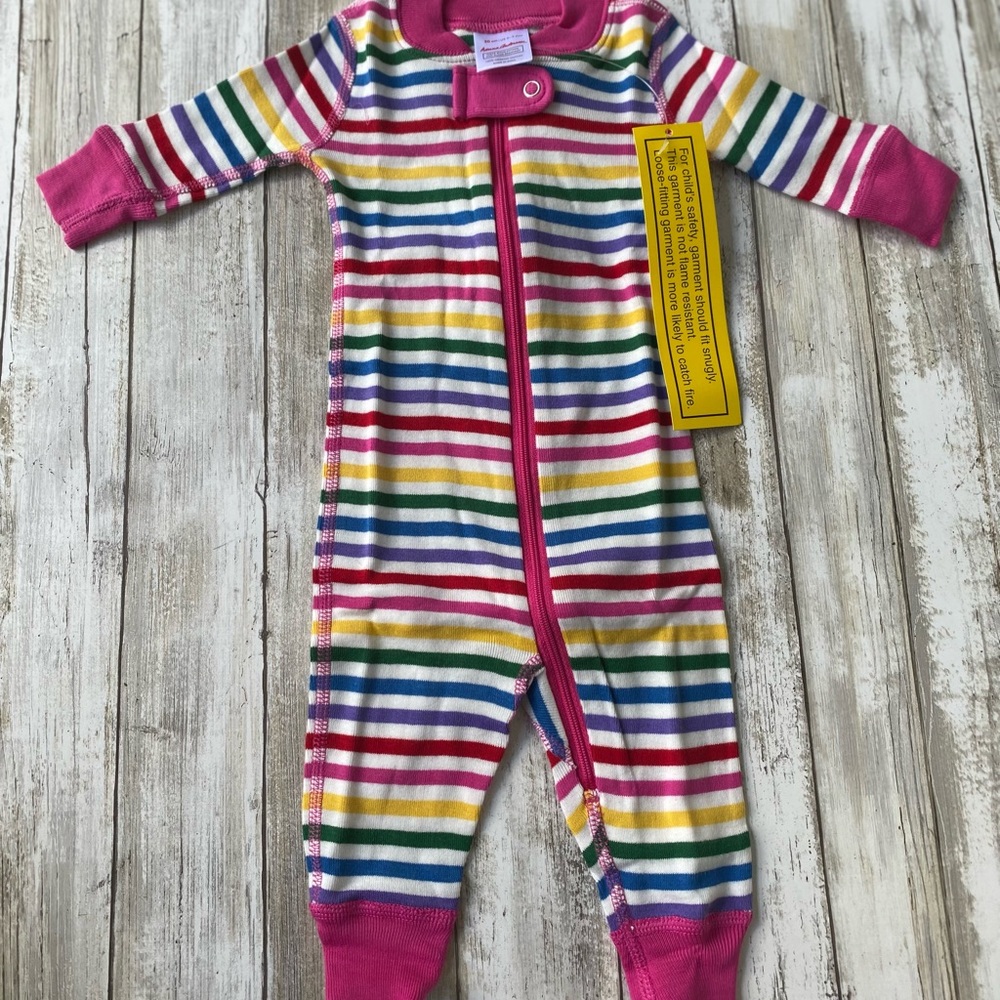 NWT Hanna Andersson Organic Cotton Multi-Stripe Sleeper